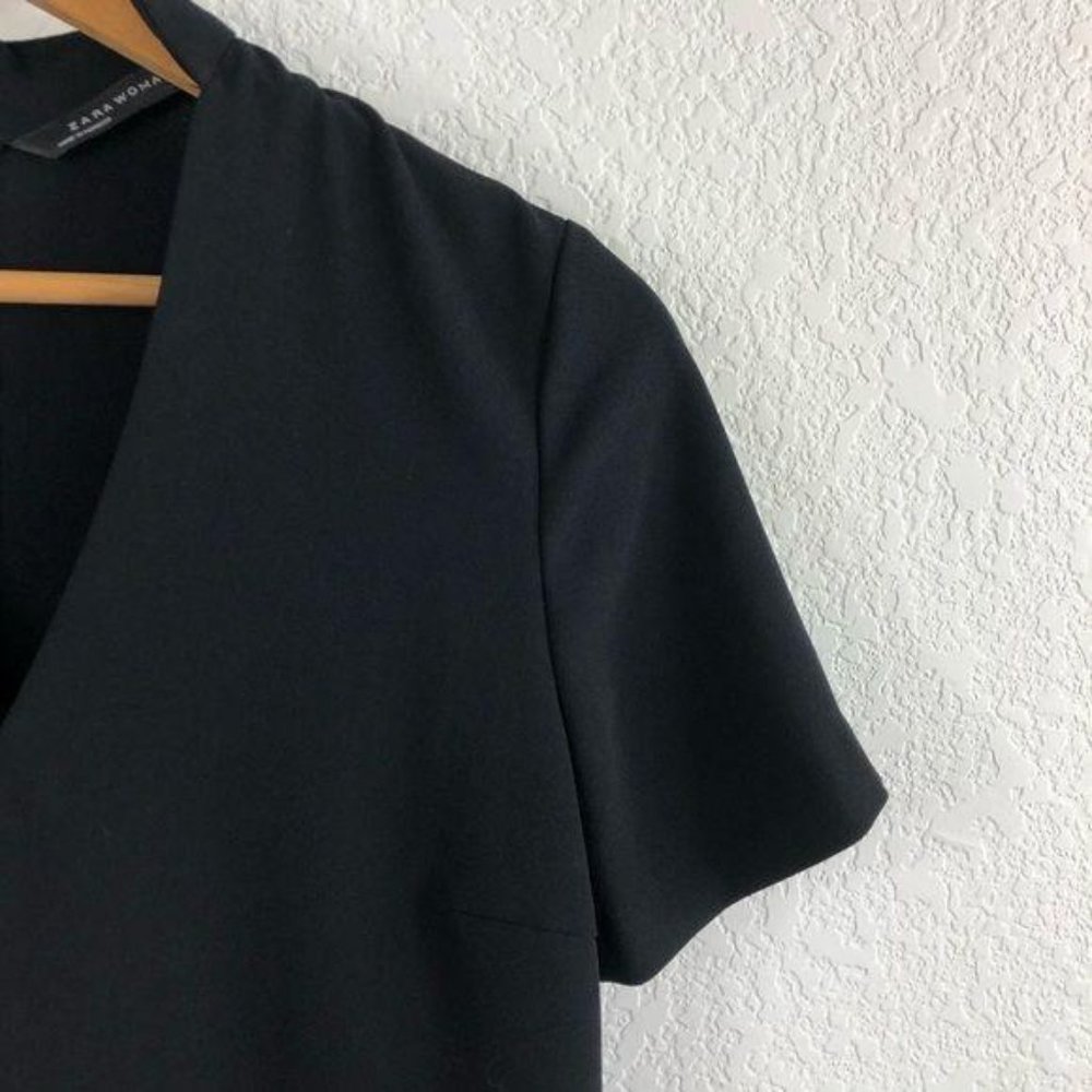 Zara Choker V Neck Plunge Shift Mini Dress Frock - Picture 5 of 7